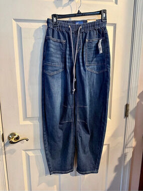 NWT PROJECT INDIGO BARREL JOGGERS OVERSIZED XS